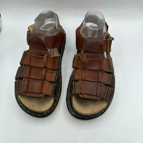 RARE Vintage Dr Martens Fisherman Sandals 90s  Brown Leather Chunky size 9 - Picture 7 of 15